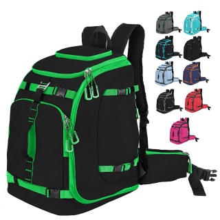 Custom Free Sample Ski Boots Backpacks 55l Waterproof Snowproof Snowboarding Skiing Backpack Luggage Bags Travel Ski Boot Bag