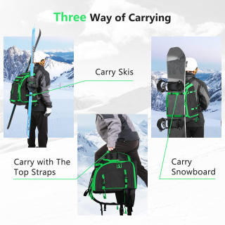 Individuell anpassbare, kostenlose Muster-Skirucksack 55l, wasserdicht, schneesicher, Snowboard- und Skirucksack, Gepäcktaschen, Reise-Skischuhtasche