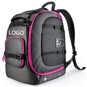 カスタムロゴポリエステルスキーブーツバッグ アウトドアスポーツ旅行用 スノーボードヘルメットゴーグルグローブ収納バッグパック スノーボードバックパック