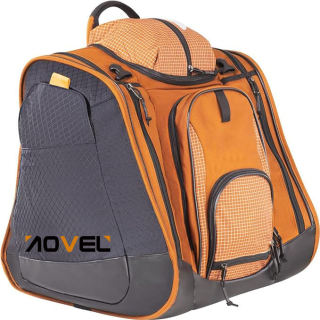 Ski Boot Bag-Ski and Snowboard Boots Travel Backpack with Helmet Compartment Waterproof Exterior Bottom