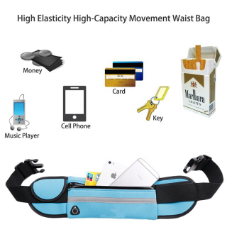 Sports Outdoor Waist Bag Fanny Pack Neoprene Waterproof Elastic Fitness Phone Jogging Belt Hot Selling Zipper Closure