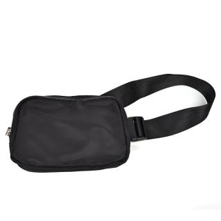 High Capacity Black Nylon Waist Pack Fashionable & Waterproof Outdoor Sports Bag
