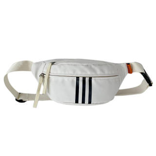 Men's Fashionable Sports Waist Bag Solid Color Crossbody Bag Zipper Closure Adjustable Customized Chest Bag