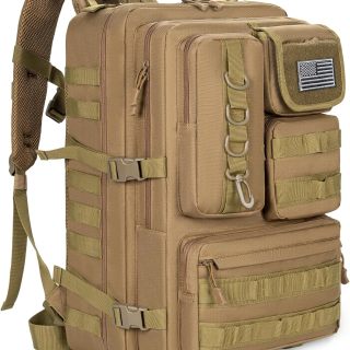 Tactical Backpack, 50L Army 6 Days Assault Pack Bag, Military Molle Backpack, Heavy Duty Rucksack Water Resistant