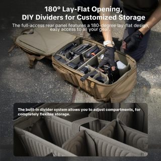 Tactical Camera Backpack, Waterproof DSLR/SLR/Mirrorless Photography Camera Bag with 15.6