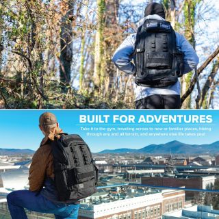 STEEL FITNESS Tactical Backpack and Gym Bag 1000D Nylon Black