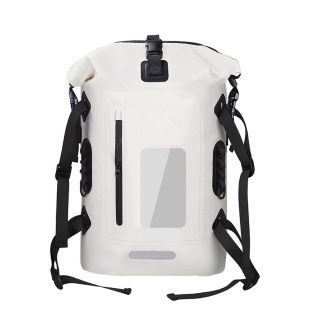 Large-capacity waterproof PVC hiking backpack, wet and dry separation waterproof bag for swimming, diving, and beach use.