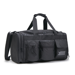 Leisure travel dry and wet separation tote bag, large capacity waterproof multi-functional bag, PU material gym bag