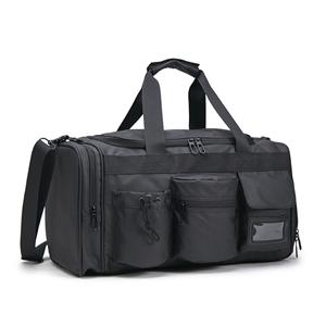 Leisure travel dry and wet separation tote bag, large capacity waterproof multi-functional bag, PU material gym bag