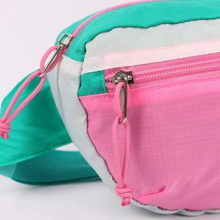 Custom Lightweight Recycled Polyester Sling Bag Adjustable Strap Fanny Pack for Running Hiking Travel Logo Pattern