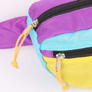 Custom Lightweight Recycled Polyester Sling Bag Adjustable Strap Fanny Pack for Running Hiking Travel Logo Pattern