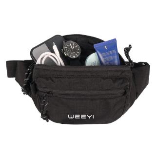 Customizable Unisex Waist Bag Adjustable Strap Water Proof Polyester Belt for Casual Travel Outdoor Zipper Logo