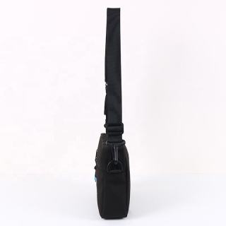 Custom Adjustable Crossbody Sling Bag Unisex Sports Waist Bag with Logo Printing Black for Casual Travel Sports