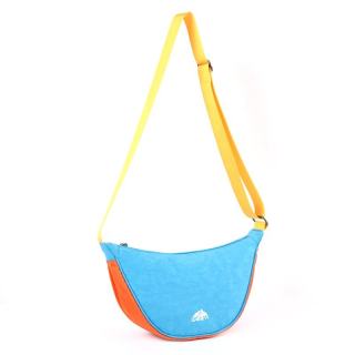 Unisex Crossbody Sling Shoulder Bag Custom Color Block Style with Zipper Closure Vintage Design for Men and Women