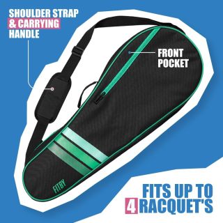 Durable Tennis Bag - Lightweight Racket Bag for Men, Women & Professionals - Roomy Interior
