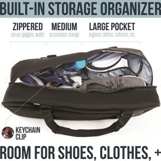 Tennis Bags for Women and Men to Hold Tennis Racket, Racquetball Racket, Pickleball Paddles and Other Equipment or Gear (Black)