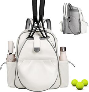 Tennis Bags for Women, Waterproof Tennis Sling Crossbody Shoulder Backpack Holds 2 Rackets, Tennis Racket Bag for Pickleball Badminton