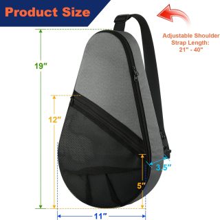 Backpack Padel Racquet Storage Bag, Padel (Paddel Tennis) Equipment Carrying Bag with Mesh Pocket for 2 Paddles Ball Water Bottle & Accessory