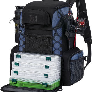 Large Storage Waterproof Tackle Boxes for Fishing Camping Hiking Outdoor Sports Multifunctional Tackle Bag for Outdoor Sports