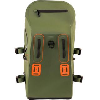 Waterproof TPU 28L Welded Fishing Backpack with Adjustable Straps and Custom Logo for Fly Fishing Rod Storage