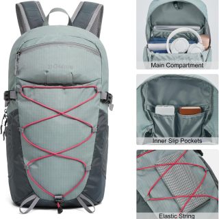 30L 軽量ハイキングバックパック 男女兼用 航空会社承認済み 旅行、ビジネス、ハイキングに最適 (グレー)