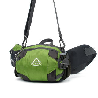 Unisex 2L Bicycle Bag, Waterproof Nylon Hip Bag with Stylish Striped Design, Outdoor Sports Waist Bag