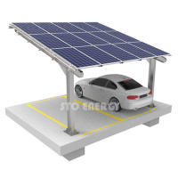 Sistema de montagem de garagem solar em aço carbono