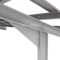 Sistema de montagem de garagem solar em aço carbono