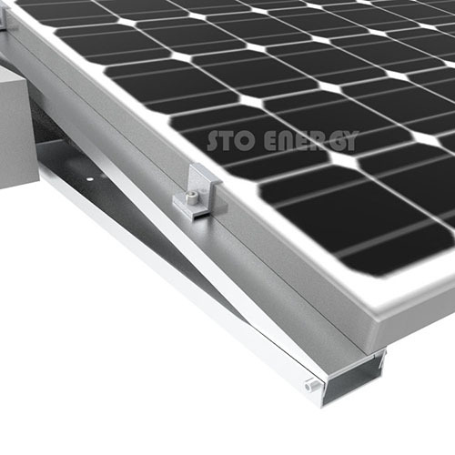 Montaje solar de techo plano con balasto