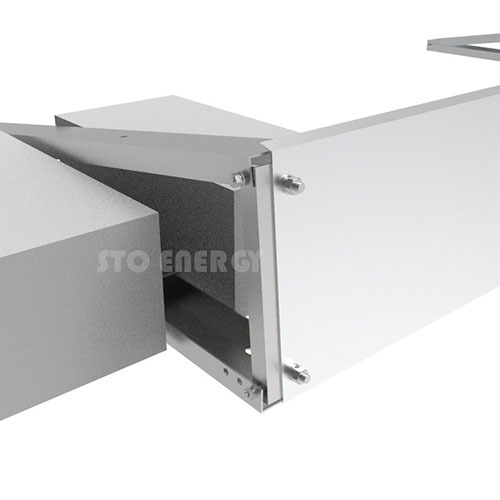 Montaje solar de techo plano con balasto