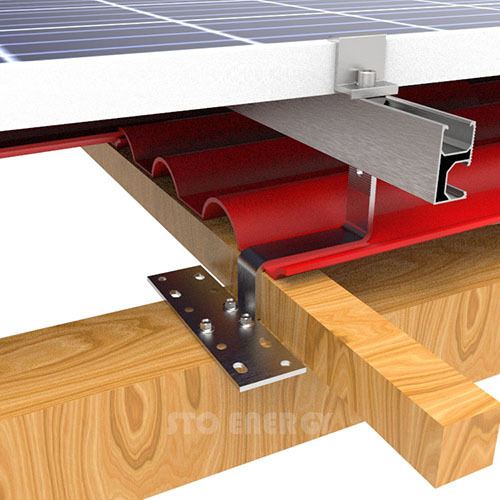 نظام تركيب الطاقة الشمسية لسقف البلاط