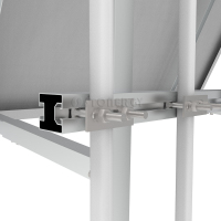 Kit solar sencillo de diseño moderno. Sistema de montaje fotovoltaico. Soporte de montaje para pared de balcón.