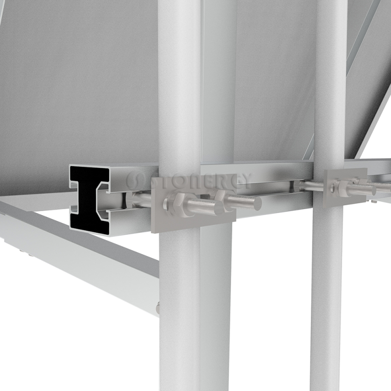 Kit solar sencillo de diseño moderno. Sistema de montaje fotovoltaico. Soporte de montaje para pared de balcón.