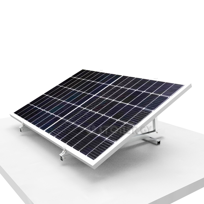 Kit solar sencillo de diseño moderno. Sistema de montaje fotovoltaico. Soporte de montaje para pared de balcón.