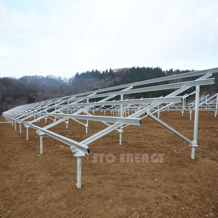 Solar Aluminum Ground Solar Panel Mounting Structure Brackets Solar Ground Mount Solar Racking Systems