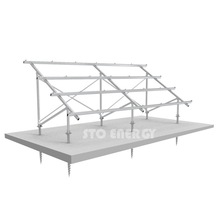 Solar Aluminum Ground Solar Panel Mounting Structure Brackets Solar Ground Mount Solar Racking Systems