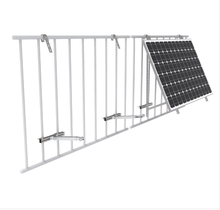 Sistema de montagem de painéis solares fotovoltaicos para varandas de apartamentos Balkonkraftwerk.