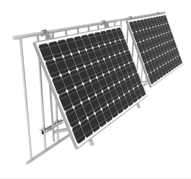 Sistema de montagem de painéis solares fotovoltaicos para varandas de apartamentos Balkonkraftwerk.