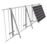 Sistema de montagem de painéis solares fotovoltaicos para varandas de apartamentos Balkonkraftwerk.