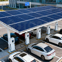 Lightweight Waterproof Solar Carport Structure; Photovoltaic Solar Carport System with Charging Pile.