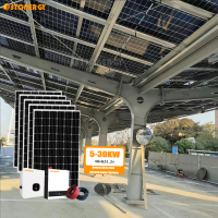 Solar Photovoltaic PanelSystem, 5kW/30kW Hybrid Integrated Solar Installation System, Modern Outdoor .